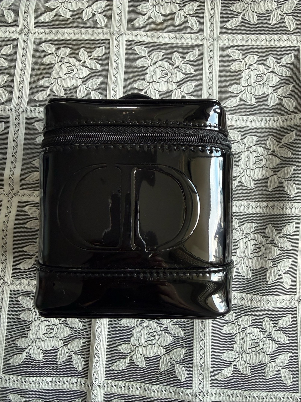 Dior Black Patent Leather Toiletry Pouch